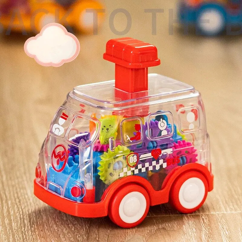 Cartoon Press Gear Car Toy