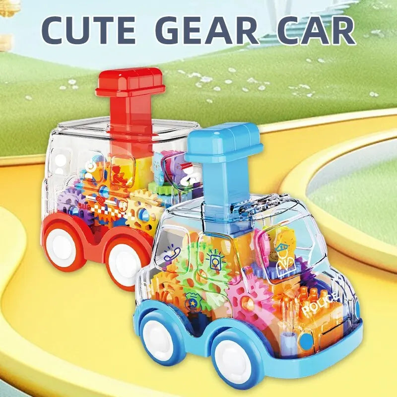 Cartoon Press Gear Car Toy