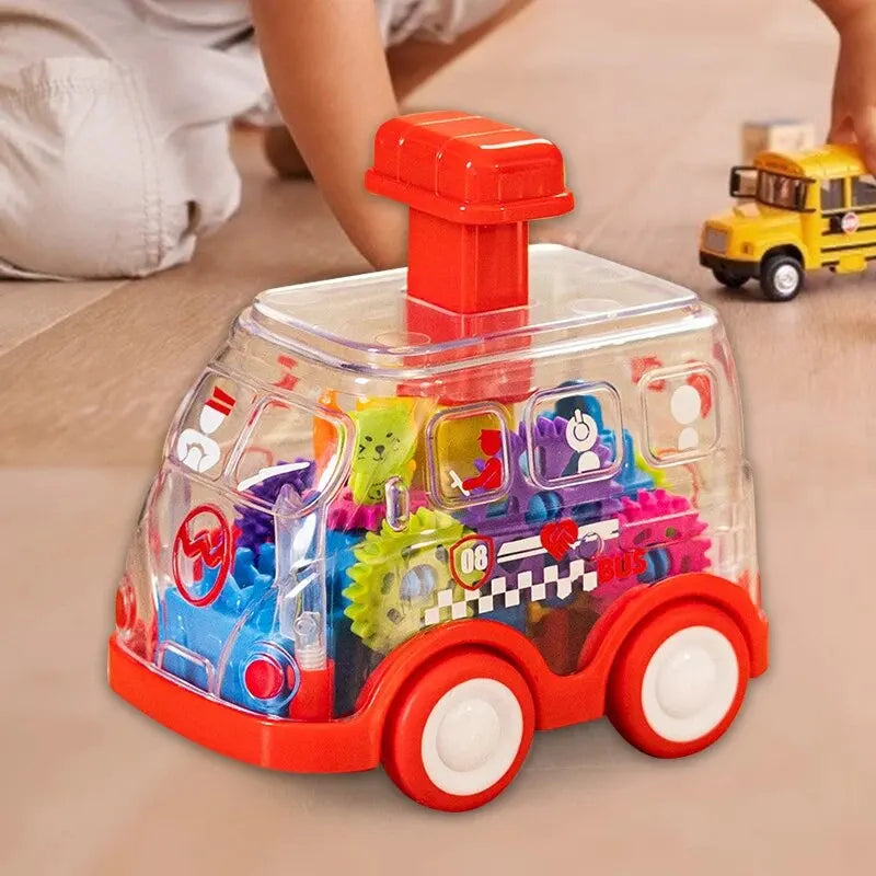 Cartoon Press Gear Car Toy
