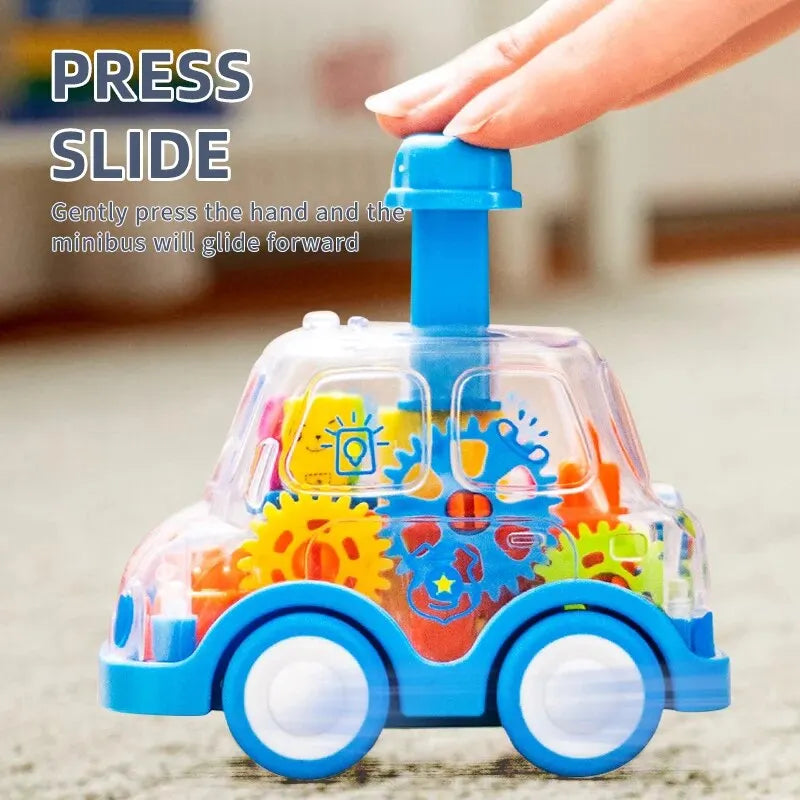 Cartoon Press Gear Car Toy